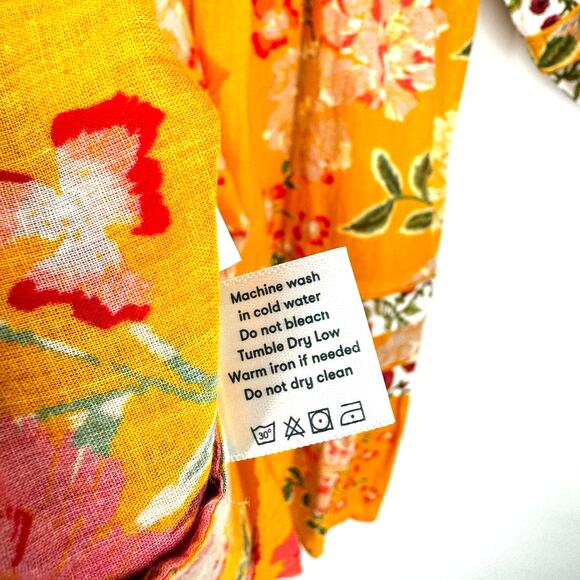 Roller Rabbit Semara Tamania Dress Floral Boho Cotton Dress Small - Picture 8 of 14